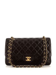 CHANEL Pre-Owned sac porté Double Flap épaule à rabat (1993) - Noir