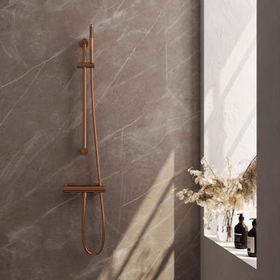 Douchekraanset Brauer Copper Edition Opbouw Met Glijstang En Ronde Handdouche Geborsteld Koper