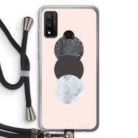 Marmeren cirkels: Huawei P Smart (2020) Transparant Hoesje met koord