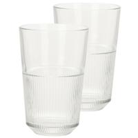 Excellent Houseware Whisky glazen - 8x - transparant - 360 ml