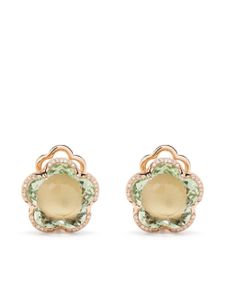 Pasquale Bruni boucles d'oreilles Bon Ton en or rose 18ct serties de diamants et prasiolite