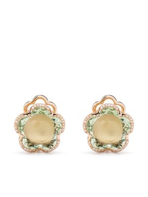 Pasquale Bruni boucles d'oreilles Bon Ton en or rose 18ct serties de diamants et prasiolite
