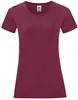 Fruit Of The Loom F131 Ladies´ Iconic T - Burgundy - XS - thumbnail