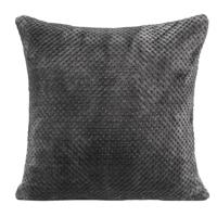 2e Halve Prijs Leen Bakker - Woonkussen Ilona - Antraciet - 60x60 Cm - Polyester - Grijs