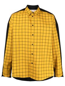 Marni chemise en laine vierge à carreaux - Jaune