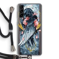 Golden Raven: Samsung Galaxy S21 Plus Transparant Hoesje met koord