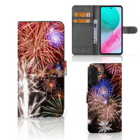 Samsung Galaxy M54 Wallet Case met Pasjes Vuurwerk