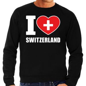 I love Switzerland supporter sweater / trui zwart voor heren 2XL  -