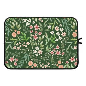 Botanical green sweet flower heaven: Laptop sleeve 13 inch