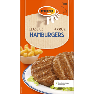 Mora Classics Hamburgers 4 x 80 g bij Jumbo