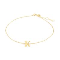 Minimalistische letter armband - 14K GOUD - Goud - K