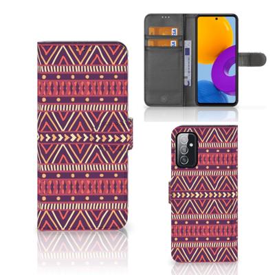 Samsung Galaxy M52 | Telefoon Hoesje | Aztec Paars | Portemonnee hoesje
