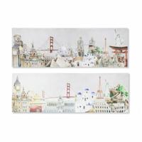 Schilderij DKD Home Decor (2 Stuks) (90 x 2 x 30 cm)
