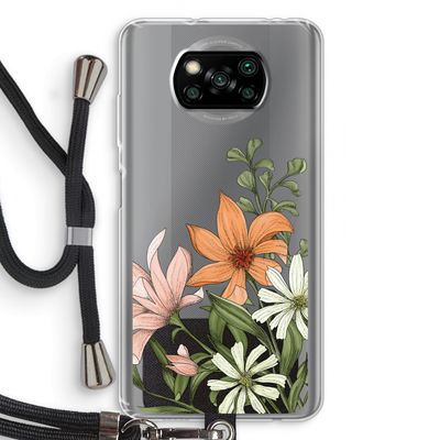 Floral bouquet: Xiaomi Poco X3 NFC Transparant Hoesje met koord