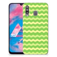 Samsung Galaxy M30 TPU bumper Waves Green