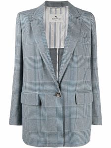 ETRO blazer à carreaux Prince de Galles - Bleu