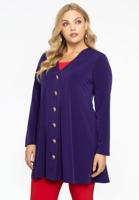 Yoek Vest met knopen | Paars | Maat 42/44