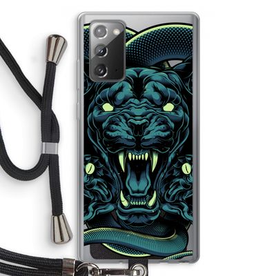 Cougar and Vipers: Samsung Galaxy Note 20 / Note 20 5G Transparant Hoesje met koord