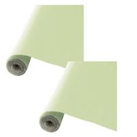 Feest tafelkleed op rol - 2x - mint groen - 120cm x 5m - papier