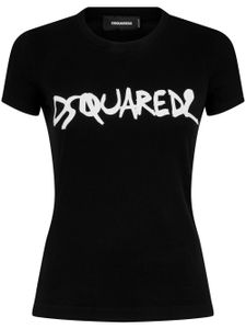 DSQUARED2 t-shirt en coton à logo imprimé - Noir