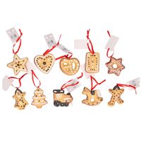 Kersthangers set van 20x gingerbread / kerstkoekjes ornamenten 5 cm - thumbnail