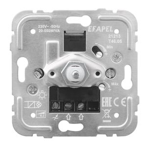 Efapel druk-/wissel dimmer faseafsnijding voor R,C 20-550W/VA
