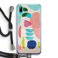 Bold Rounded Shapes: Huawei P Smart (2019) Transparant Hoesje met koord