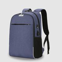 Laptop rugzak school tassen anti-diefstal reizen rugzak met USB Oplaadpoort (blauw)