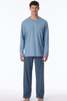 Schiesser Pyjama blue met V-hals Schiesser Pyjama blue met V-hals