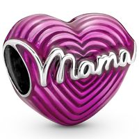 Pandora 791505C01 Bedel Radiating Love Mama Heart zilver-emaille roze - thumbnail