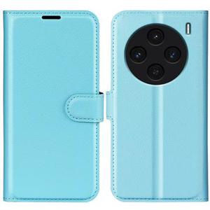 vivo X100 Wallet Case met Magnetische Sluiting - Blauw