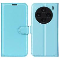 vivo X100 Wallet Case met Magnetische Sluiting - Blauw