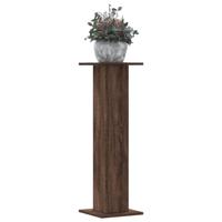 Plantenstandaards 2 st 30x30x95 cm bewerkt hout bruin eiken