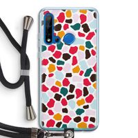 Colored Giraffe: Huawei P20 Lite (2019) Transparant Hoesje met koord