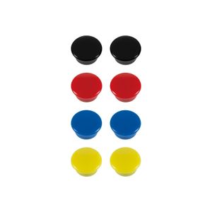 8x Ronde koelkast/whiteboard magneten 15 mm gekleurd