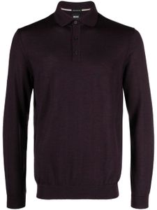 BOSS polo Lancione en laine vierge - Violet