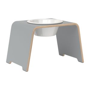 dogBar® Honden voerbar Single, grijs, Maat: M-Large