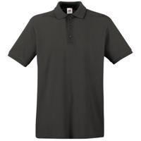 Fruit of the Loom poloshirt premium - donkergrijs - heren - katoen - 180 grams