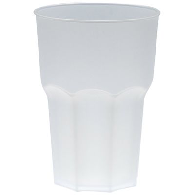 Drinkbekers - 1x stuks - onbreekbaar kunststof - wit - 480 ml