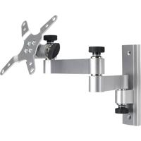 SpeaKa Professional SP-6514852 Monitor-wandbeugel 1-voudig 33,0 cm (13) - 76,2 cm (30) Zilver Kantelbaar, Zwenkbaar