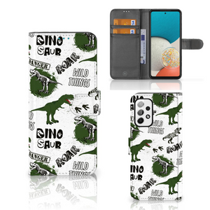 Telefoonhoesje met Pasjes voor Samsung Galaxy A73 5G Dinosaurus