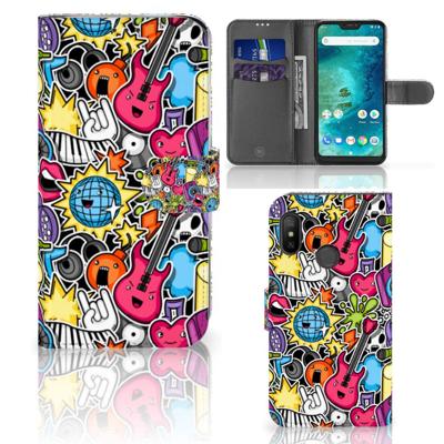 Xiaomi Mi A2 Lite | Wallet Case | met Pasjes | Punk Rock