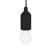 Treklamp LED licht - kunststof - zwart - 15 cm - met koord van 90 cm - thumbnail