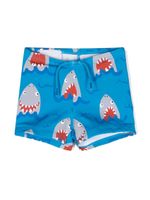 Stella McCartney Kids short de bain à imprimé requin - Bleu