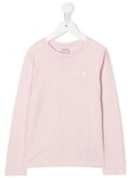 POLO RALPH LAUREN KIDS haut à logo brodé - Rose