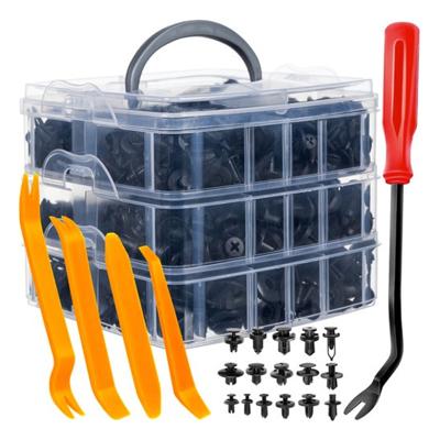 Xtrobb Auto clips set - 620x stuks - Universele bevestigingsclips - incl. verwijdertools Xtrobb Auto clips set - 620x stuks - Universele bevestigingsclips - incl. verwijdertools