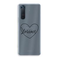 Forever heart black: Sony Xperia 5 II Transparant Hoesje Forever heart black: Sony Xperia 5 II Transparant Hoesje