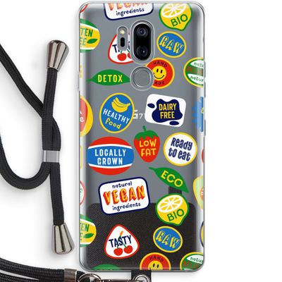 Fruitsticker: LG G7 Thinq Transparant Hoesje met koord