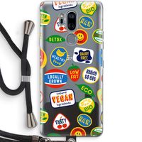 Fruitsticker: LG G7 Thinq Transparant Hoesje met koord