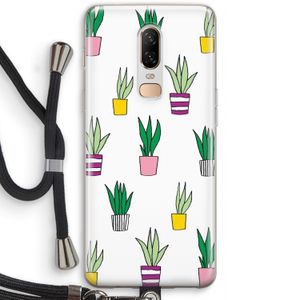 Sanseveria: OnePlus 6 Transparant Hoesje met koord